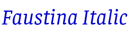 Faustina Italic 字体